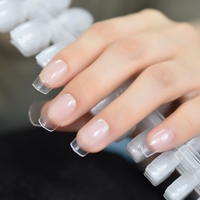 24 pièces couverture complète salon ongles conseils mat givré ongles qualité conique carré Design Salon Art bricolage presse ongles en gros faux ongles