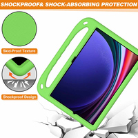 Casing Tablet busa EVA tahan guncangan untuk Samsung Galaxy Tab S9 Plus 12.4 "X810/S8 Plus penutup Kickstand pegangan Bumper kasar untuk anak-anak