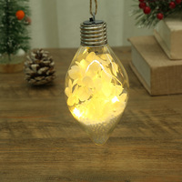 Nouvelles boules de Noël en verre à LED à changement de couleur alimentées par énergie solaire IP44 6,5x6,5x10cm, décorations transparentes pour arbre