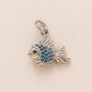 Ciondolo per collana in rame con stampa colorata a goccia d'olio serie Oceano, con pesce, conchiglia, stella marina, perla e albero, e charm per bracciale - Product Image 5