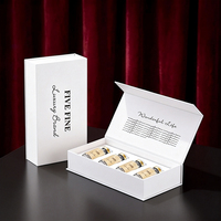 Boîtes rigides de luxe violettes et blanches à fermeture magnétique pour flacons et ampoules pharmaceutiques, épaisseur 2 mm, impression quadricolore