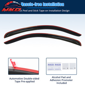 Viseras Acrílicas para Ventanas de Ford Mustang 10-14 Coupé, Protección Solar y Contra la Lluvia, Deflectores para Ventanas Laterales de Puerta de Coche - Product Image 5