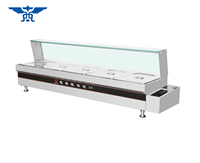 H Series komersial listrik sup Bain Marie 2000W Hotel restoran peralatan dapur 9L prasmanan meja makanan penghangat kaca