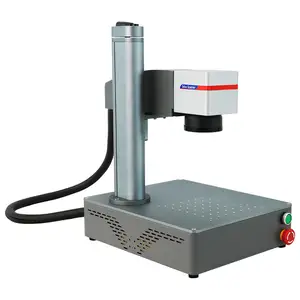 Mini máquina de marcação a laser de fibra óptica para aço inoxidável, de mesa portátil de 20W 30W, metal e plástico, joia colorida