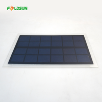 Panneau Solaire Monocristallin FOLDSUN PERC PET 5W 6V 210x120mm 22,7% OEM Personnalisé pour Power Bank, Capteur, Lumière LED, DIY, Étanche, Extérieur