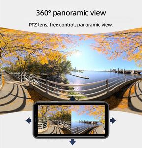 كاميرا أمان واي فاي بدقة 6 ميجابكسل مع رؤية ليلية وزاوية واسعة ورؤية بانورامية 360 درجة وخاصية التحريك والإمالة وصوت ثنائي الاتجاه ومقاومة للماء IP66 مع خاصية استشعار الحركة - Product Image 5