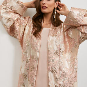 Fabrication d'Abayas OEM, Abayas en Jacquard, Manteau, Qatar, Abayas Ouvertes Modestes pour Femmes - Product Image 2