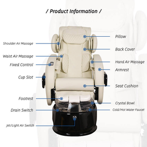 Silla de Pedicura Eléctrica Moderna Marrón Sin Plomería con Tazón, Venta Directa de Fábrica MYBE, Silla de Spa para Pies de Lujo para Salón de Uñas - Product Image 2