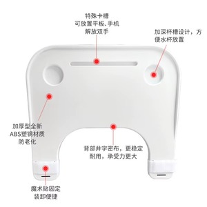 Wheelchair Dinning Tray clear <b>Table</b> board height adjustable Detachable therapy equipment children patient portable <b>bedside</b> - Product Image 6