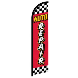 Auto Repair Windless Swooper Advertising Feather Flag Mechanic Auto Service Banner