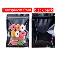 Pochette en plastique refermable à fermeture éclair noire de qualité alimentaire directe d'usine petit emballage de paquet pour les produits imprimés de nourriture pour animaux de compagnie