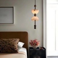 Lámpara de Araña Vintage para Techo Alto, Pequeña Lámpara LED para Habitación de Hotel, Lámpara de Fondo para Cabecera, Comedor, Entrada, Bar