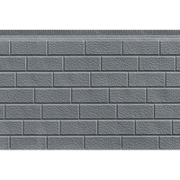 Panneau sandwich en PU perforé imitation brique AGM pour la construction de maisons, isolation des murs extérieurs, panneau métallique sculpté intégré