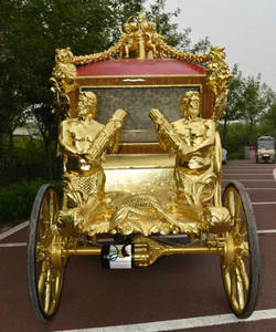 Chariots sans cheval européens de chariot de cheval de sculpture royale électrique extérieure de chariot pour le festival - Product Image 4