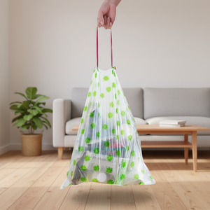 أكياس قمامة بلاستيكية كبيرة قابلة للتحلل الحيوي مع رباط للإغلاق للاستخدام المنزلي، مبيعات ساخنة - Product Image 1