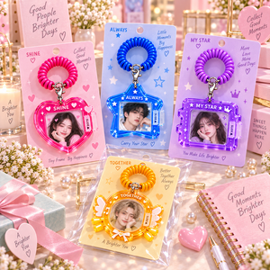 Llaveros de Acrílico Personalizados con Fotos, en Forma de Corazón y Estrella, con Correa para la Muñeca, Impresión Digital, Recuerdo Bonito y Moderno - Product Image 3