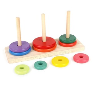 Bloques apilados de madera Hanota de diez capas, juego de inteligencia y educación temprana para niños, juguetes de despacho de aduanas de pensamiento lógico - Product Image 4