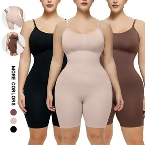 Bodysuit untuk wanita pakaian pembentuk perata perut celana pendek pembentuk tubuh Thong mulus