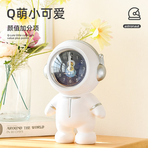 Astronaut Desk <b>Clock</b> Cute Astronaut Shape <b>Battery</b> Operated Modern Design For Graduation Gift Desktop Ornament - Product Image 1