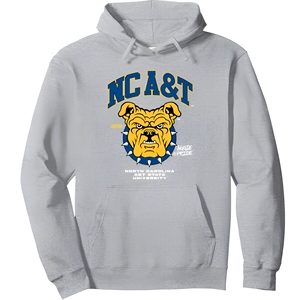 Sudadera con Capucha de Felpa de la Universidad North Carolina A&T Aggies, Sudadera Informal de Manga Larga con Bolsillo Canguro - Product Image 4