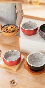 Olla de Granito Coreana Dolsot para Bibimbap con Base de Madera para Cocinar - Product Image 5