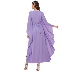 Vestido de verano de estilo Vintage cosido a mano, Color sólido, diseño con cuello en V, carne sombreada delgada, estilo de celebridad, Material de poliéster a la moda - Product Image 5