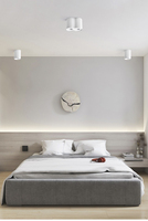 Plafonnier LED GU10 monté en surface plafonnier rond simple/double tête 5W 10W Spot Led lampes pour l'éclairage de la décoration de la maison