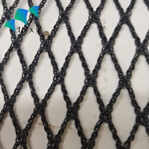 4.5*4.5cm mạnh mẽ nhiệm vụ nặng nề màu đen bóng đá Golf vườn polyester <span class=keywords><strong>nylon</strong></span> PE hàng rào ngoài trời 5-8 mét chiều cao bóng đá thể thao lĩnh vực Net - Product Image 3