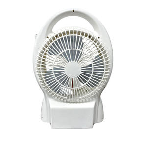 Groothandel AC/DC 12V oplaadbare batterij AC/DC LED lamp bureauventilator USB elektrische 8 inch tafelventilator zonnepaneel oplaadbare ventilator - Product Image 2