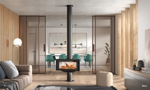 Cheminée suspendue autonome moderne JK <span class=keywords><strong>pour</strong></span> <span class=keywords><strong>intérieur</strong></span>, à <span class=keywords><strong>bois</strong></span>, en acier au carbone, avec four indépendant <span class=keywords><strong>pour</strong></span> <span class=keywords><strong>chauffage</strong></span> au <span class=keywords><strong>bois</strong></span> - Product Image 3