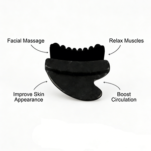 <span class=keywords><strong>Brosse</strong></span> de drainage lymphatique double face en jade Gua Sha à poils ultra-doux pour le <span class=keywords><strong>visage</strong></span> et le corps entier, sculptant et décongestionnant - Product Image 3