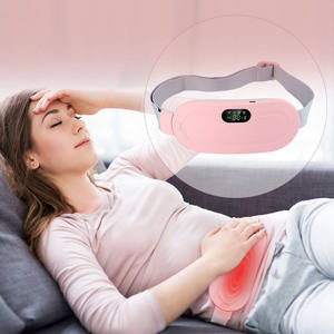 Venta al por mayor portátil inalámbrico alivio del dolor almohadilla de calefacción Menstrual cinturón almohadillas de calefacción masajeador para mujeres calambres menstruales dolor barato - Product Image 3