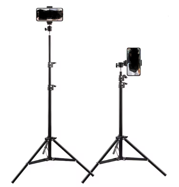 2.1m Selfie Ring Light Stand With Cellphone Holder Adjustable Camera Ring Light Stands for youtube Tiktok Vlogger Tripod