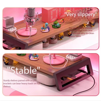 Support d'écran ergonomique avec port de charge USB, organiseur de bureau pour le travail et les jeux