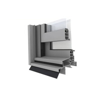 Profilé en aluminium de haute qualité pour portes et fenêtres Profilé en aluminium de porte anodisé Silver Mill Finish