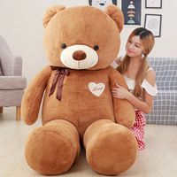 Ours en peluche géant de 60-180 cm - Peluche géante à câliner - Rembourrage en coton PP - Coussin de sommeil super doux - Bébé