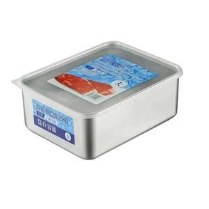 Stainless steel 304 fresh-keeping food storage container lunch box with plastic lid kitchen gadgets