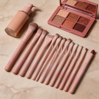 Ensemble de pinceaux de maquillage pour le visage en poils synthétiques plats multifonctions professionnels pour un usage quotidien