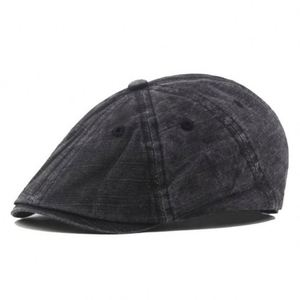 Gorra Newsboy Lisa de Color Sólido Lavada al por Mayor - Product Image 2