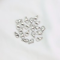 Lot de 10 fermoirs mousquetons en acier inoxydable pour bijoux, accessoires pour colliers et bracelets, fournitures DIY 15 mm, modèle dropshipping