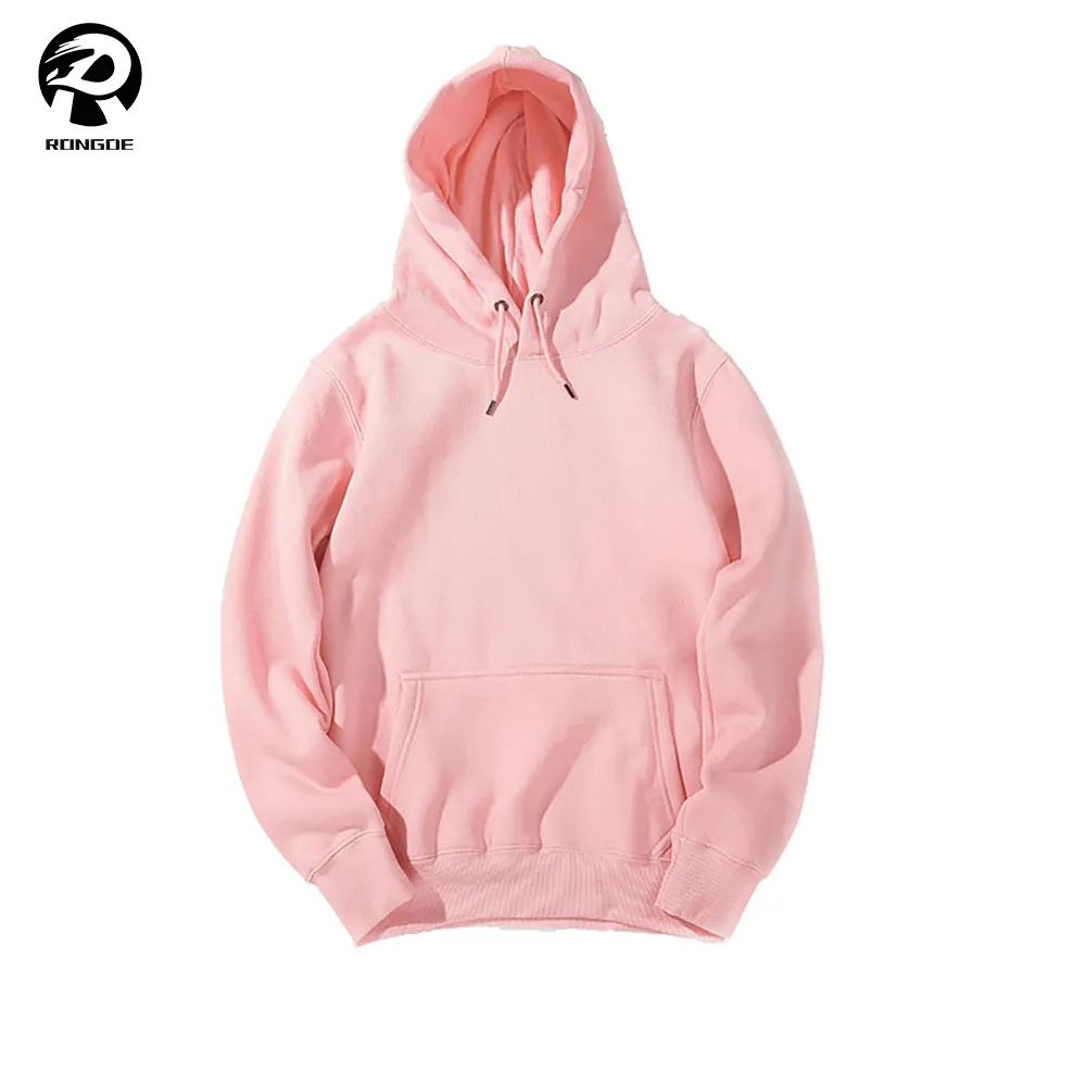 Wholesale hip hop pullover heavyweight drop shoulder 80 cotton 20 polyester fleece pink workout hoodies for men