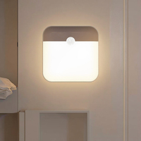 Lampe LED intelligente à détecteur de mouvement, rechargeable et magnétique, pour chevet, armoire, couloir, éclairage d'ambiance mural