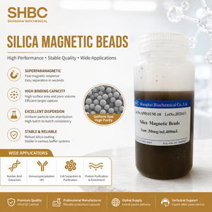 <b>Silica</b> Magnetic <b>Beads</b> for Nucleic Acid Extraction Genomic DNA/RNA Purification Silicon Hydroxyl Surface Coated <b>Beads</b> - Product Image 1