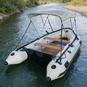 Gommone Gonfiabile da 4,2m con Tendalino e <span class=keywords><strong>Motore</strong></span> Fuoribordo per Pesca e Tempo Libero, Approvato CE - Product Image 1