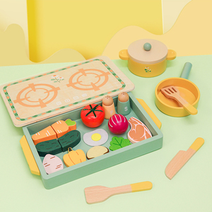 Ensemble de <span class=keywords><strong>cuisine</strong></span> en bois pour enfants avec jouets alimentaires pour faire semblant de cuisiner, ensemble de <span class=keywords><strong>cuisine</strong></span> pour enfants, <span class=keywords><strong>cuisine</strong></span> de jeu - Product Image 1