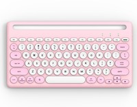 Ultra-tipis 78 tombol Mode ganda dapat diisi ulang nirkabel untuk Keyboard Bluetooth Mini USB portabel pemegang Slot ponsel pintar