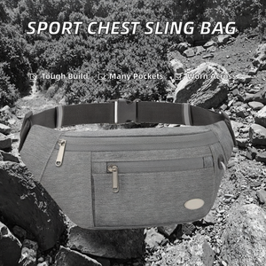 Sac de poitrine pour cyclisme et sac de course à la taille, multi-compartiments, pour sports de plein air, bandoulière, 30-40L, en toile - Product Image 2