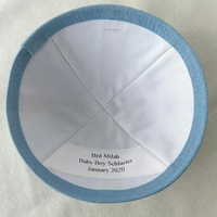 Top Kipot Demin Kippah con logotipo de oso bordado personalizar sombrero de judaísmo para boda Bar Mizvah Bar Mitzvah