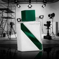 [CONCEPTION GRATUITE] Nouvelle Vague Flacon de parfum à rayures diagonales géométriques, flacon pulvérisateur en verre à capuchon carré, 10K pour 5 couleurs disponibles