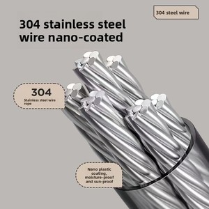 Corde à linge rétractable robuste invisible en acier inoxydable épaissi, gain de place pour salle de bain, vente directe usine - Product Image 4